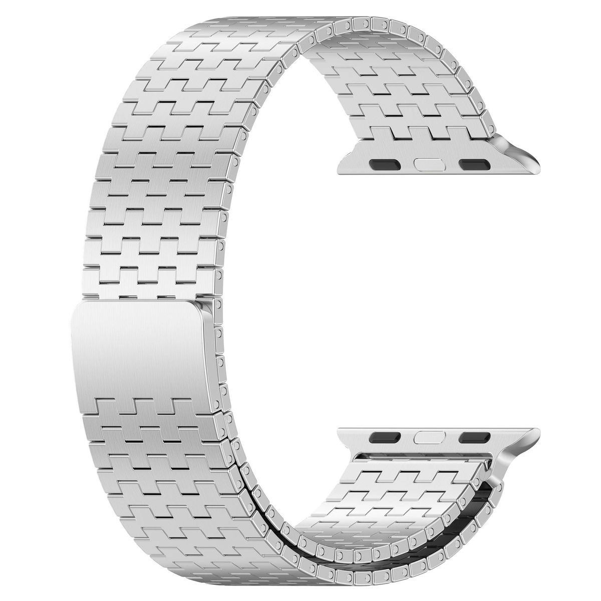 Bransoleta Bizon ze stali nierdzewnej Titanium do Apple Watch 44/45/46/49mm Srebrny