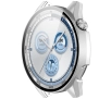 Nakładka na tarczę Bizon ze szkłem do Huawei Watch GT 5 46mm Satynowo srebrny