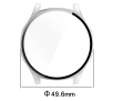 Nakładka na tarczę Bizon ze szkłem do Huawei Watch GT 5 46mm Satynowo srebrny