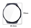 Nakładka na tarczę Bizon ze szkłem do Huawei Watch GT5 Pro 46mm Niebieski