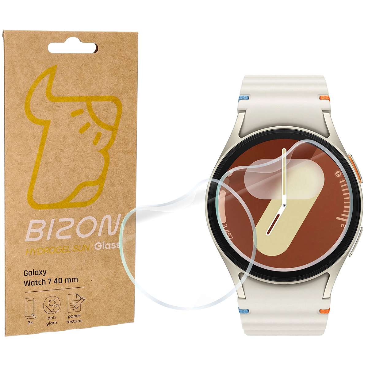 Folia ochronna Bizon matowa Film Sun do Galaxy Watch 7 40mm 2 sztuki