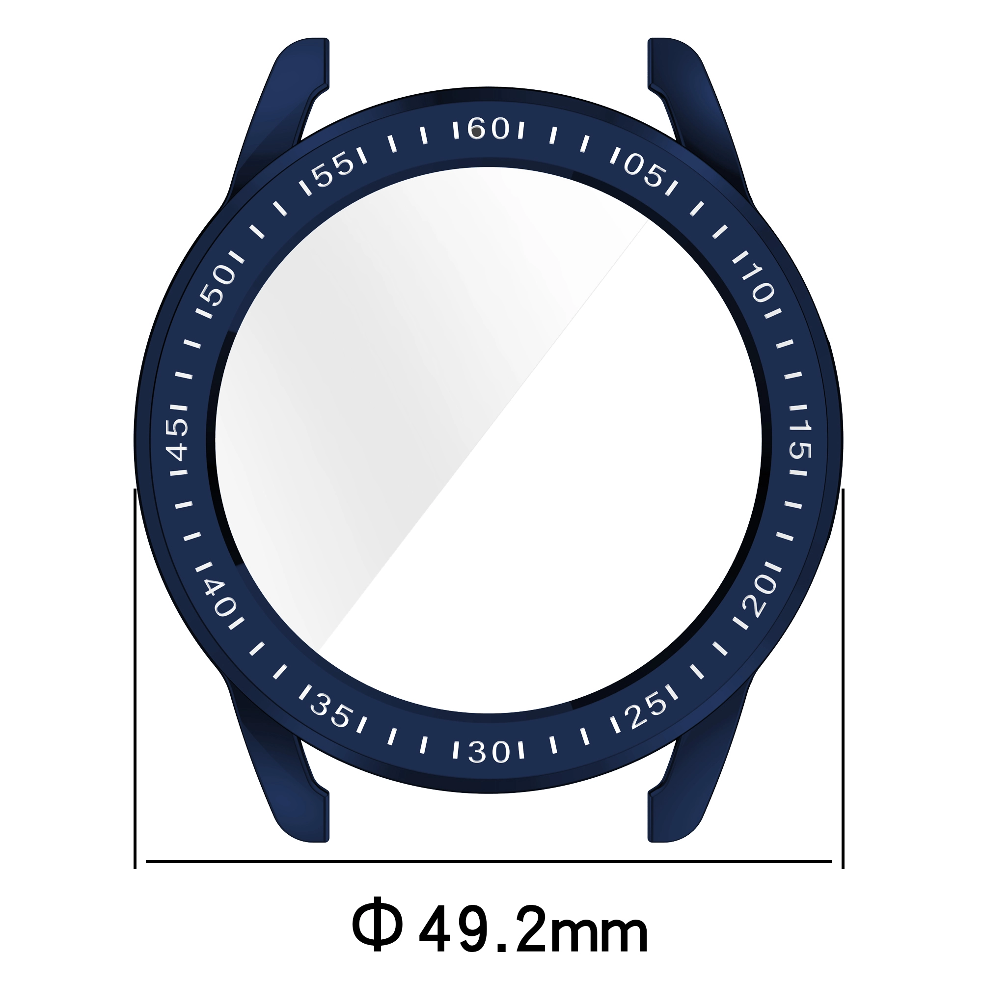 Nakładka na tarczę Bizon Felipe do Xiaomi Watch S3 47mm Niebieski