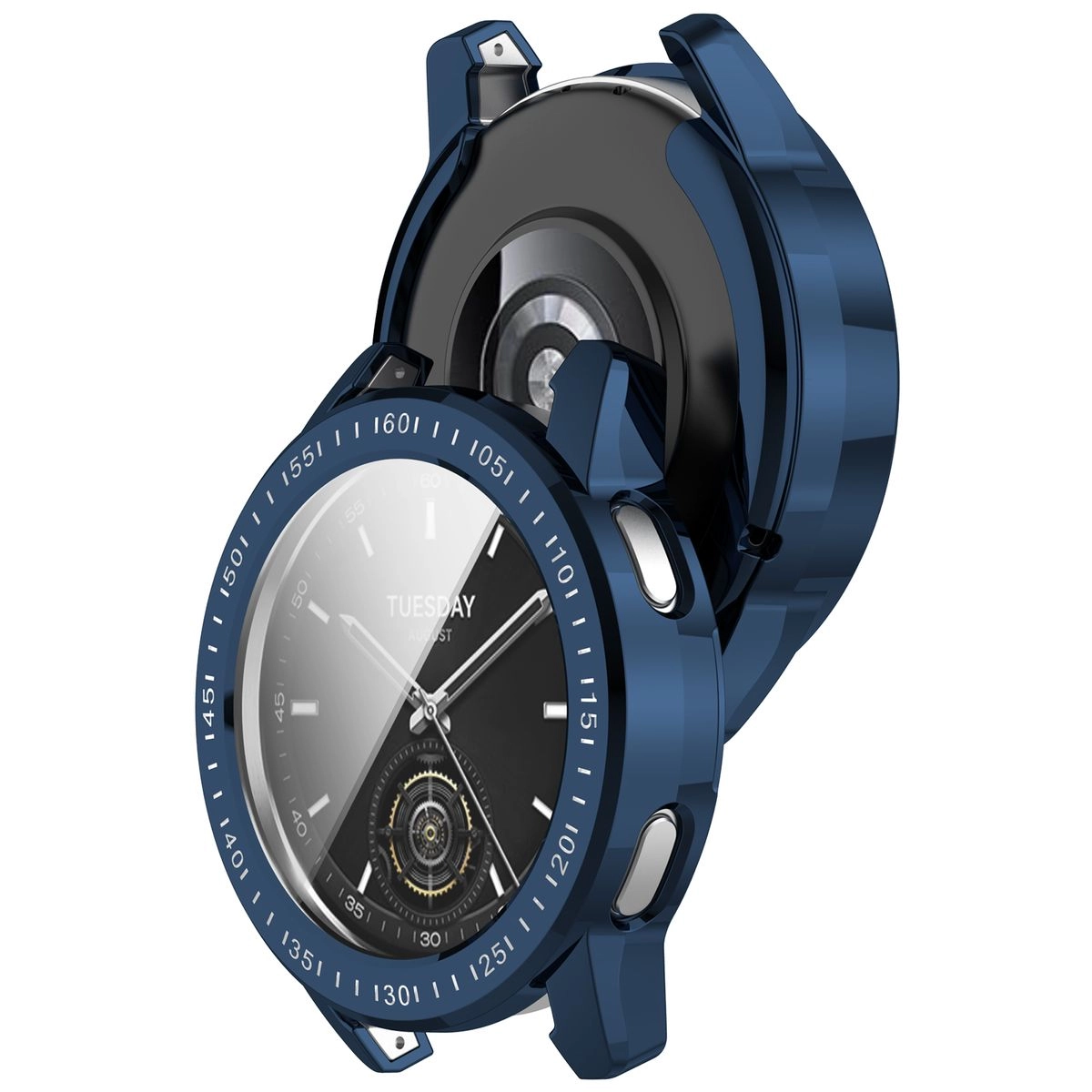Nakładka na tarczę Bizon Felipe do Xiaomi Watch S3 47mm Niebieski