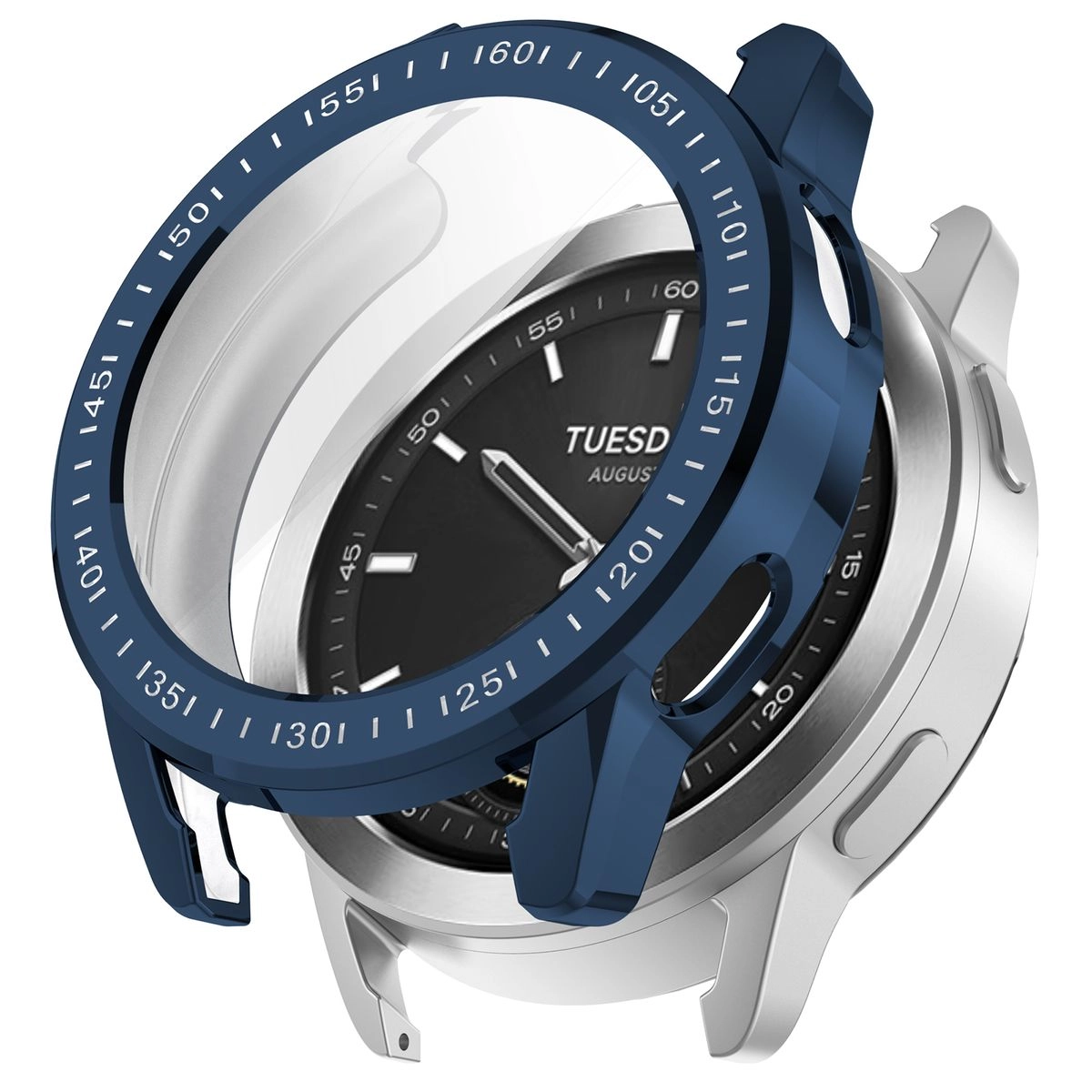 Nakładka na tarczę Bizon Felipe do Xiaomi Watch S3 47mm Niebieski