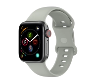 Bizon Strap Watch Silicone S do Apple Watch 44/45/46/49mm Jasno-szary