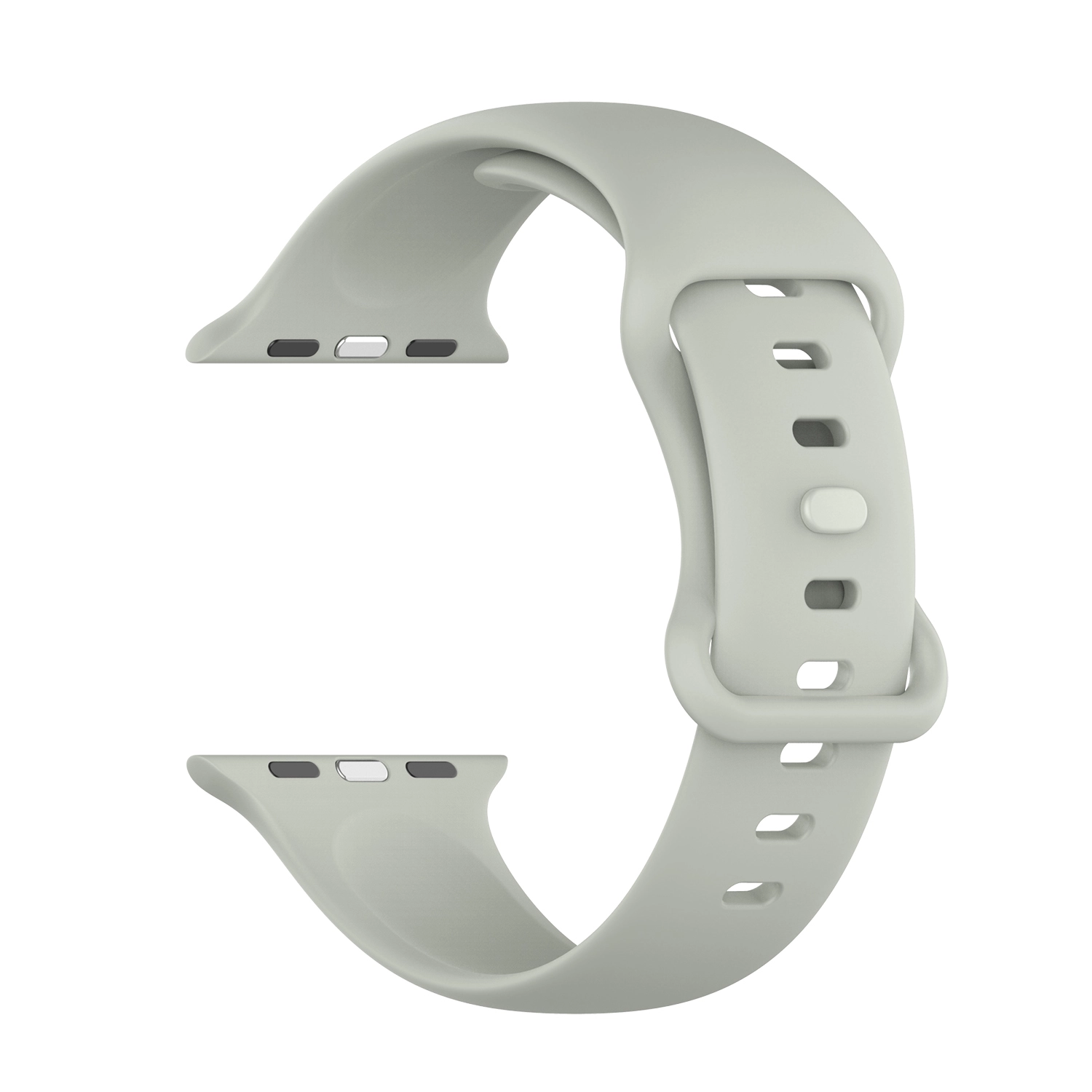 Pasek Bizon Strap Watch Silicone S do Apple Watch 44/45/46/49mm Jasno-szary