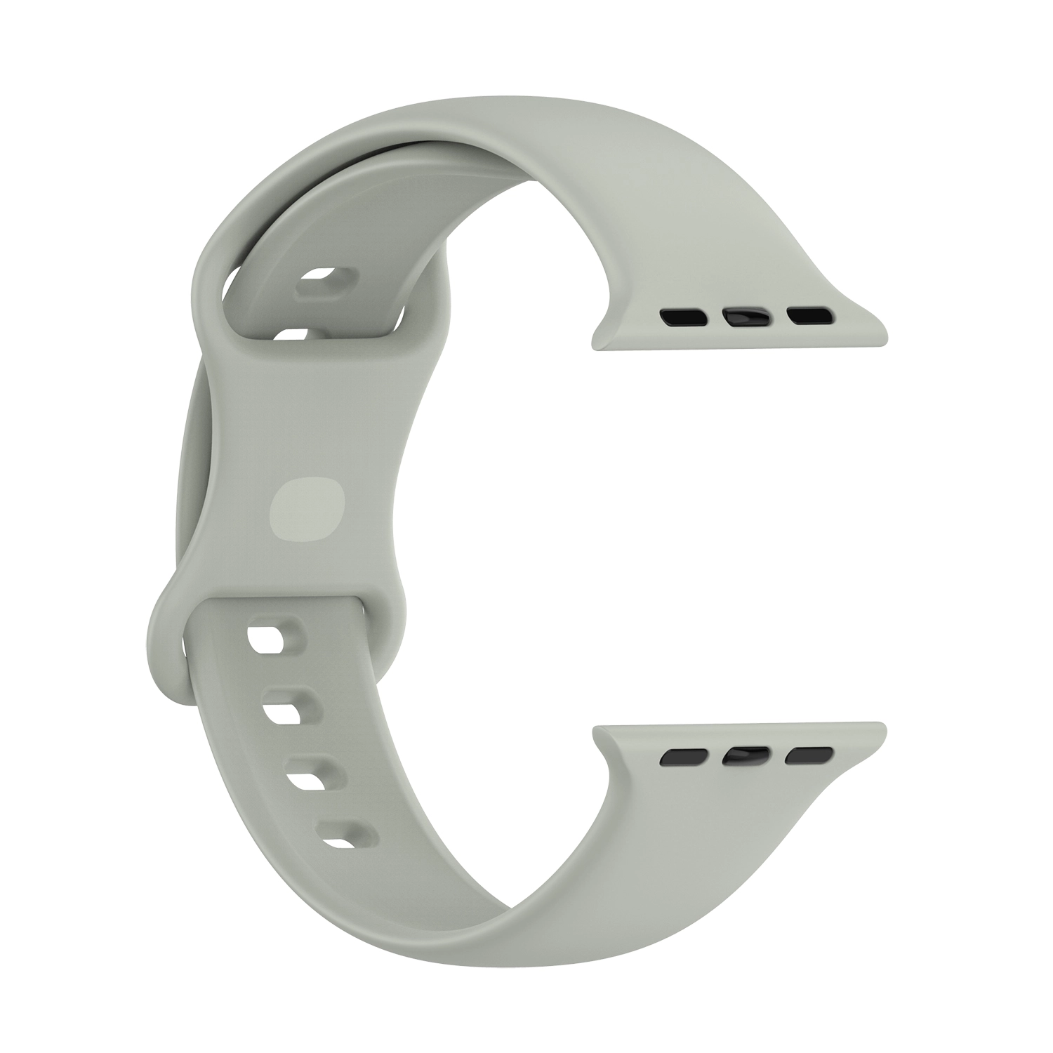 Pasek Bizon Strap Watch Silicone S do Apple Watch 44/45/46/49mm Jasno-szary