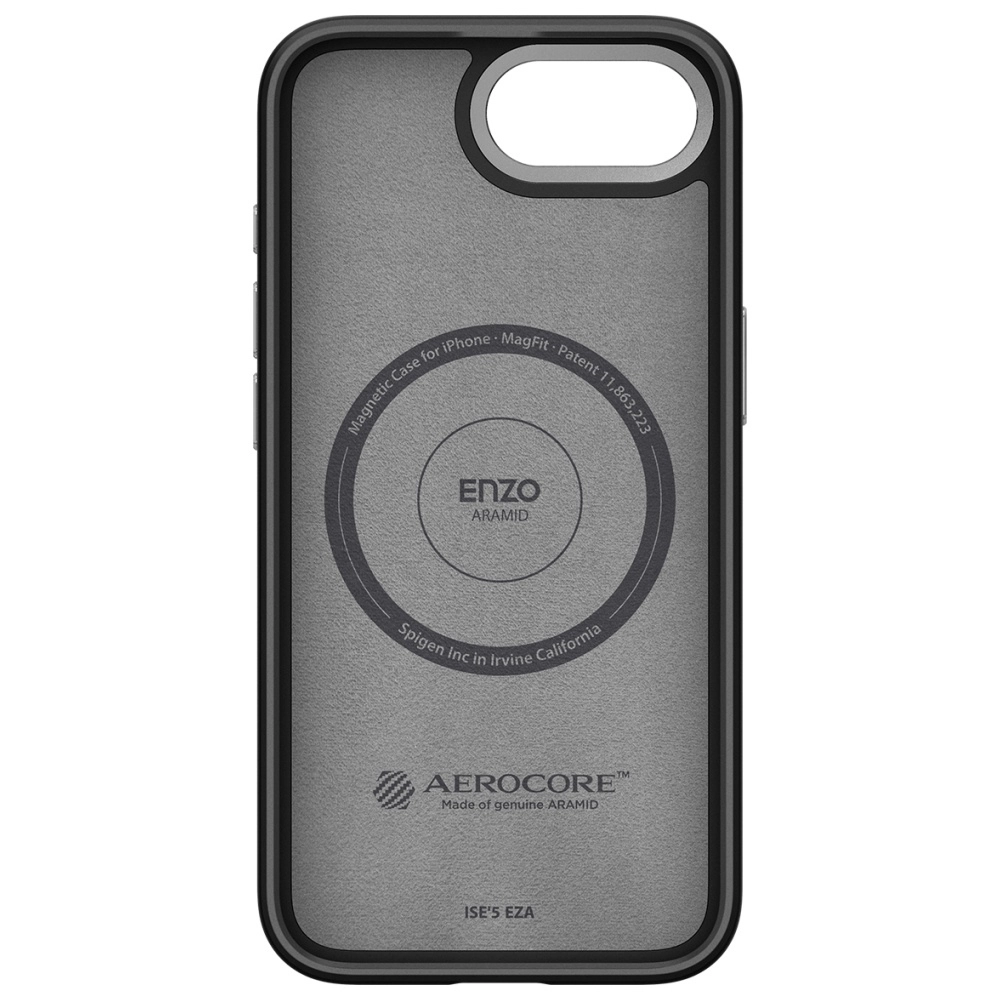 Etui Spigen Enzo Aramid Mag MagSafe do iPhone 16e Czarny