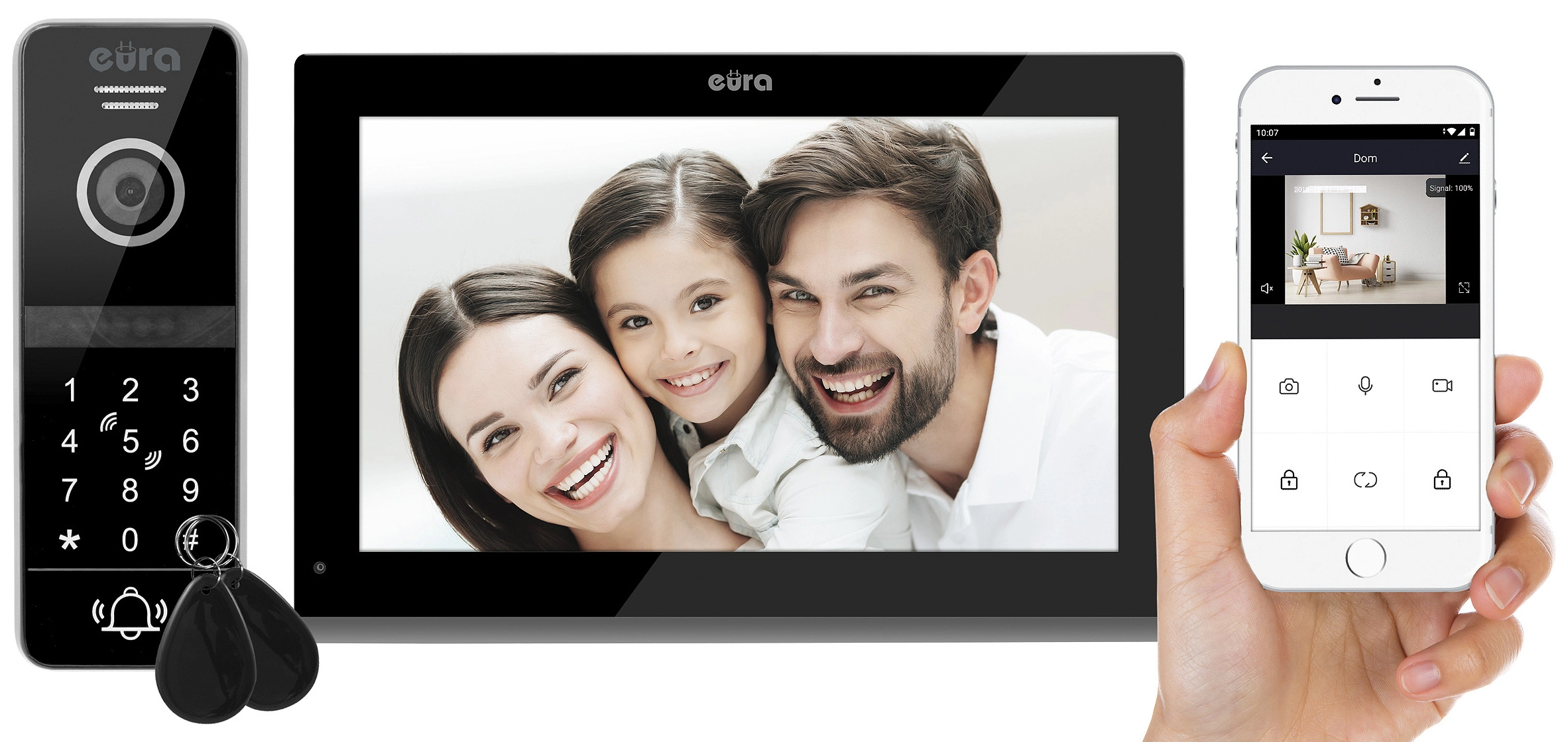 Wideodomofon Eura-Tech Eura VDP-97C5 Czarny