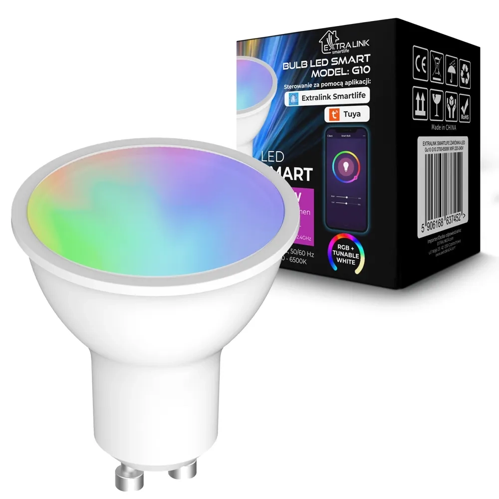 Extralink G10 GU10 326lm 4,5W RGB 1 szt. miniaturka