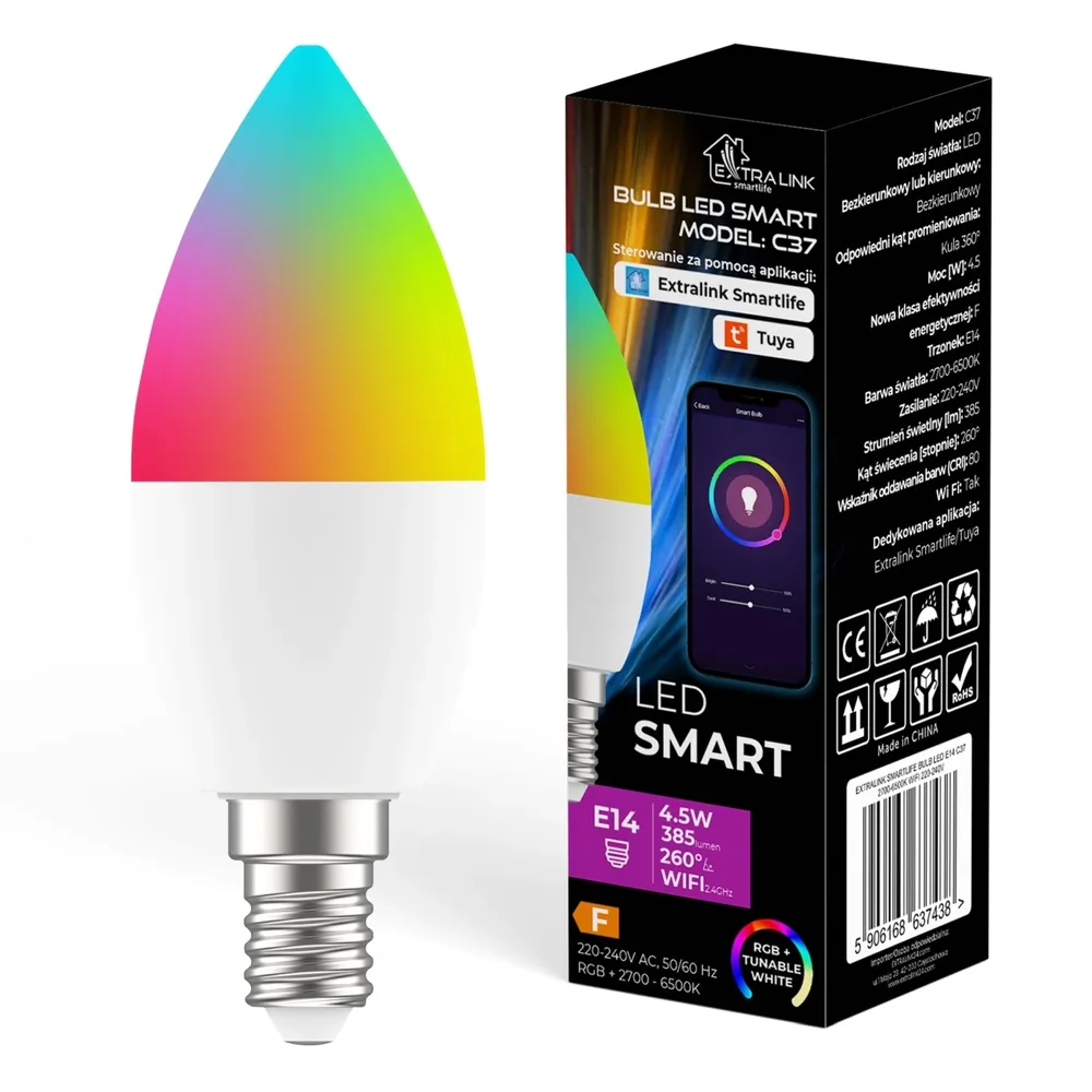 Extralink C37 E14 385lm 4,5W RGB 1szt.