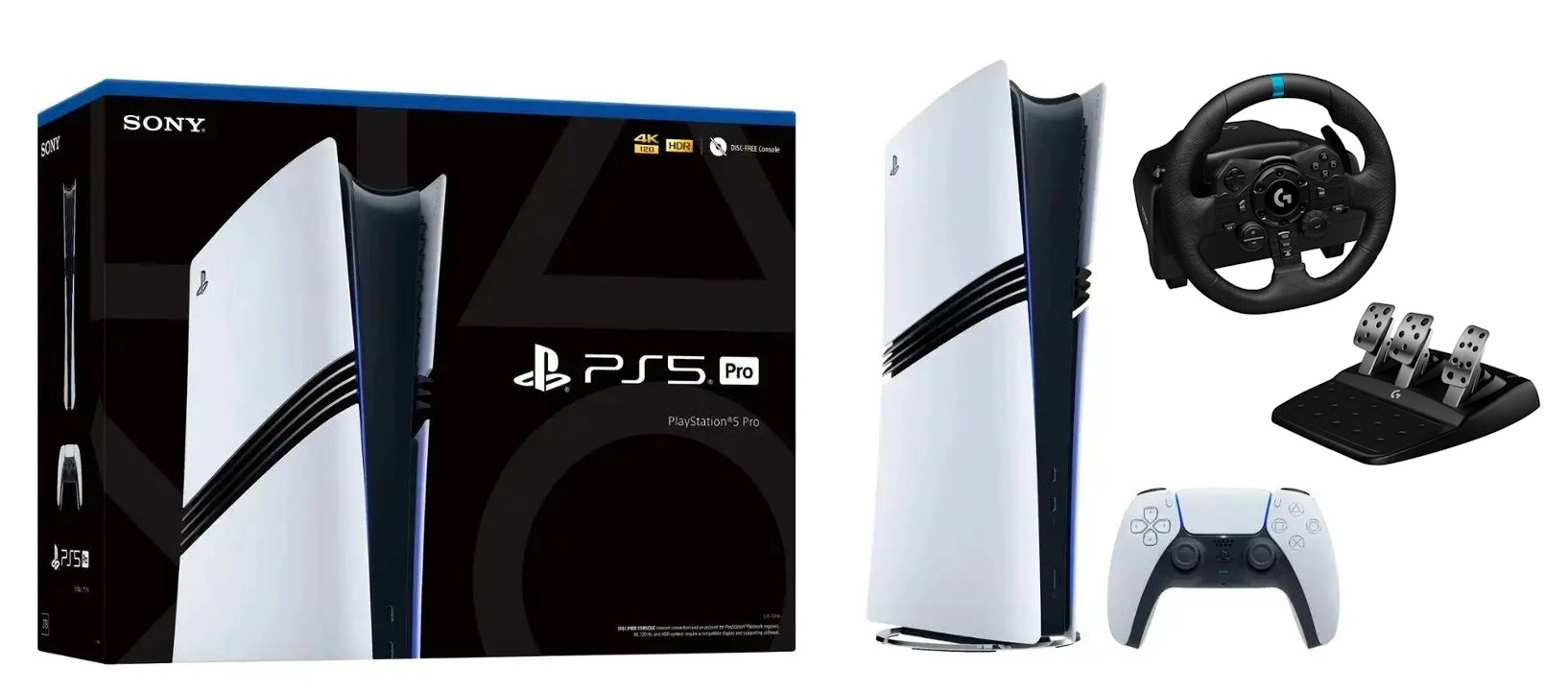Konsola Sony PlayStation 5 Pro (PS5) 2TB + Kierownica Logitech Logitech G923