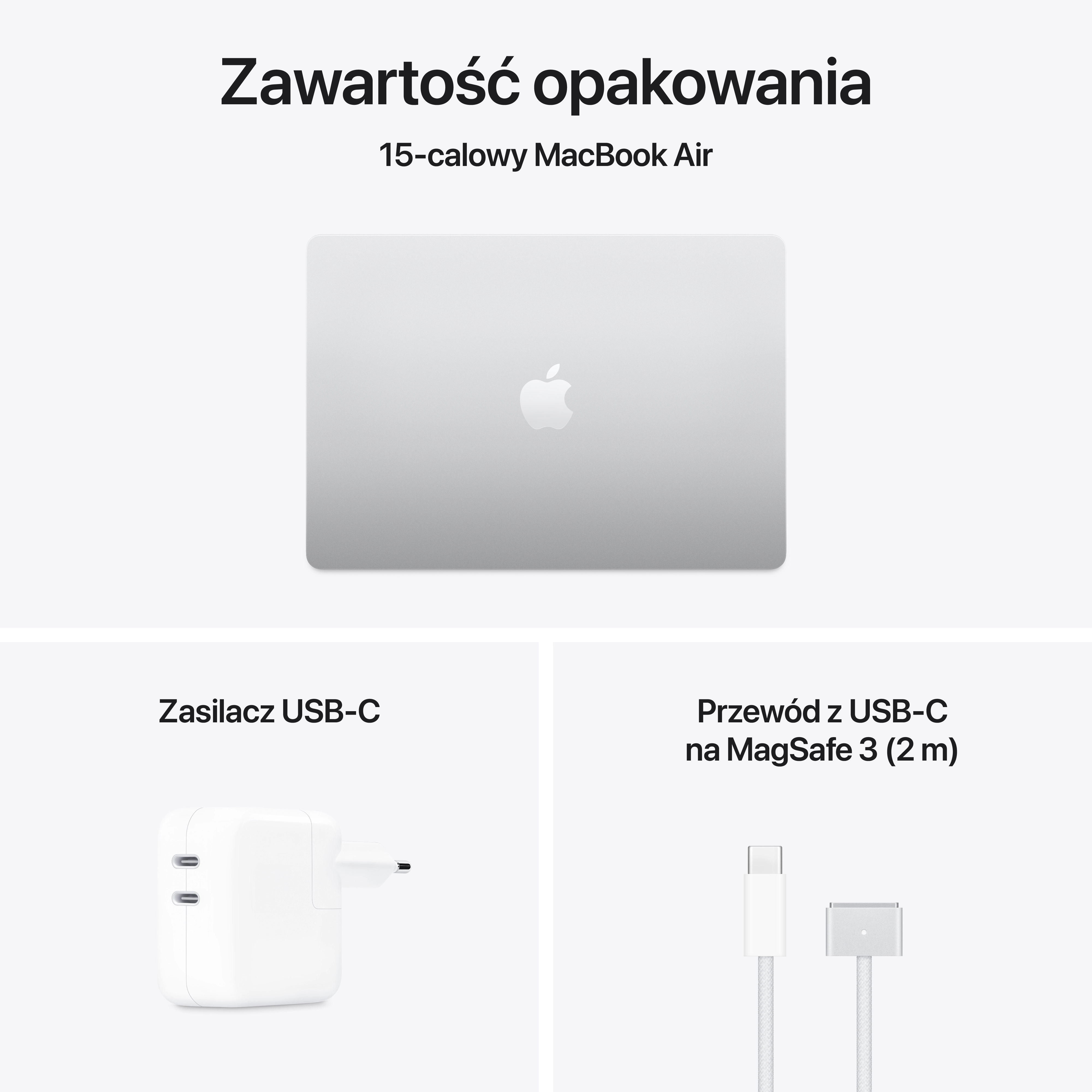 Apple MacBook Air 2025 15,3" M4 24GB RAM 512GB Dysk macOS Srebrny