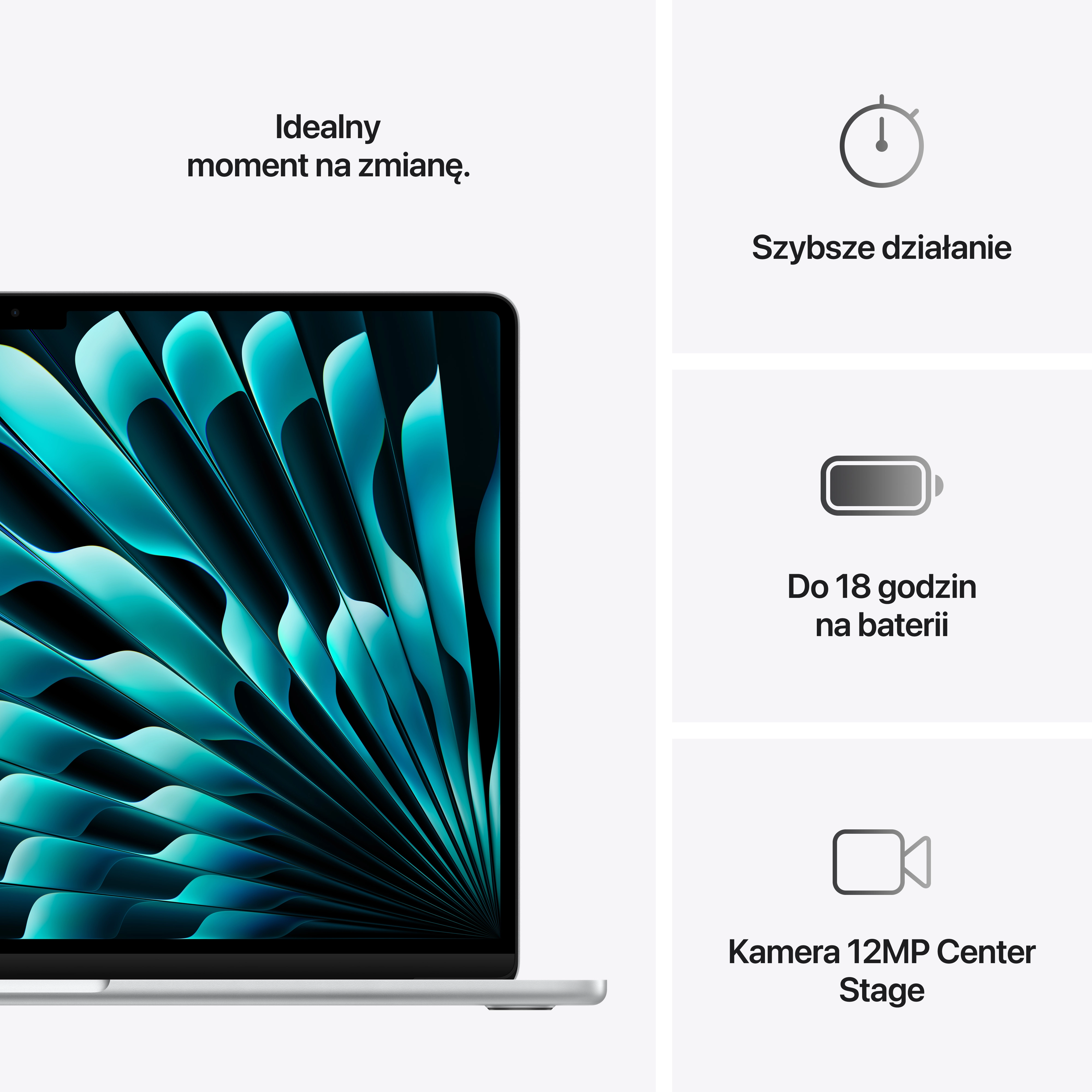 Apple MacBook Air 2025 15,3" M4 24GB RAM 512GB Dysk macOS Srebrny