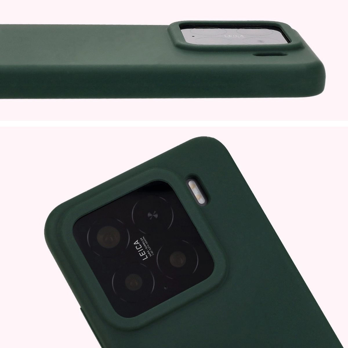 Etui Bizon Silikonowe Soft do Xiaomi 15 Ciemnozielony