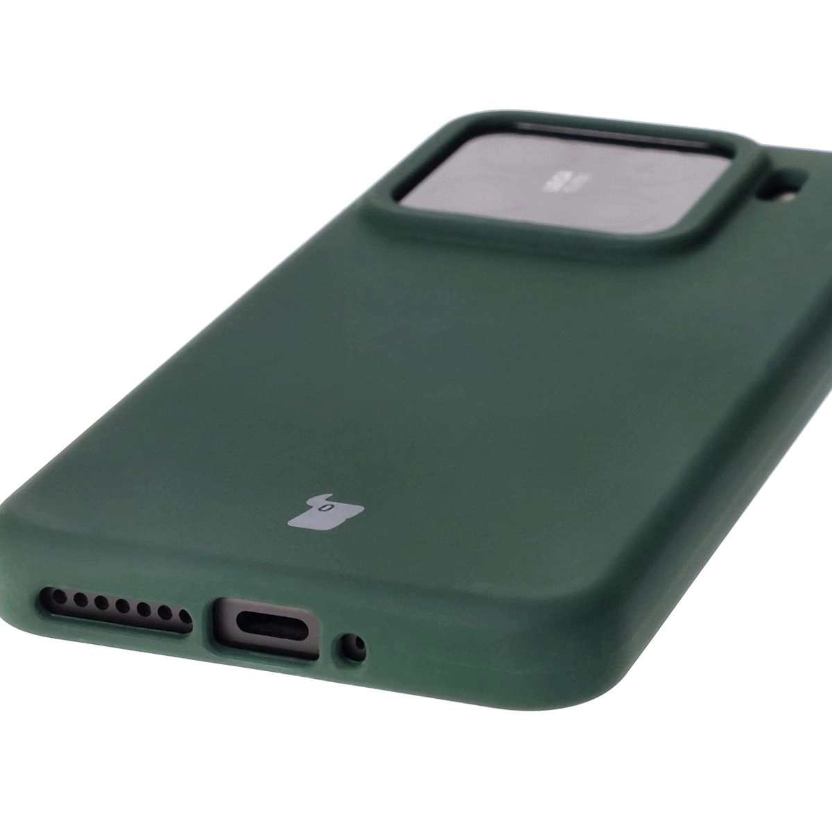 Etui Bizon Silikonowe Soft do Xiaomi 15 Ciemnozielony