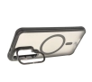 Etui Bizon Eclipse z MagSafe i podstawką do Galaxy S25/S24 Przydymione z czarną ramką