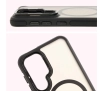 Etui Bizon Eclipse z MagSafe i podstawką do Galaxy S25/S24 Przydymione z czarną ramką