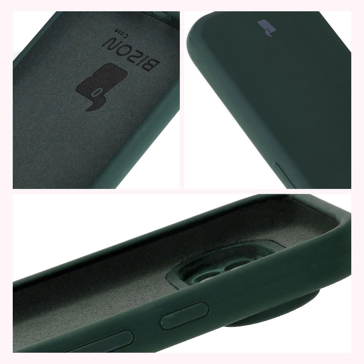 Etui Bizon Silikonowe Soft do Google Pixel 9 Pro Ciemnozielony