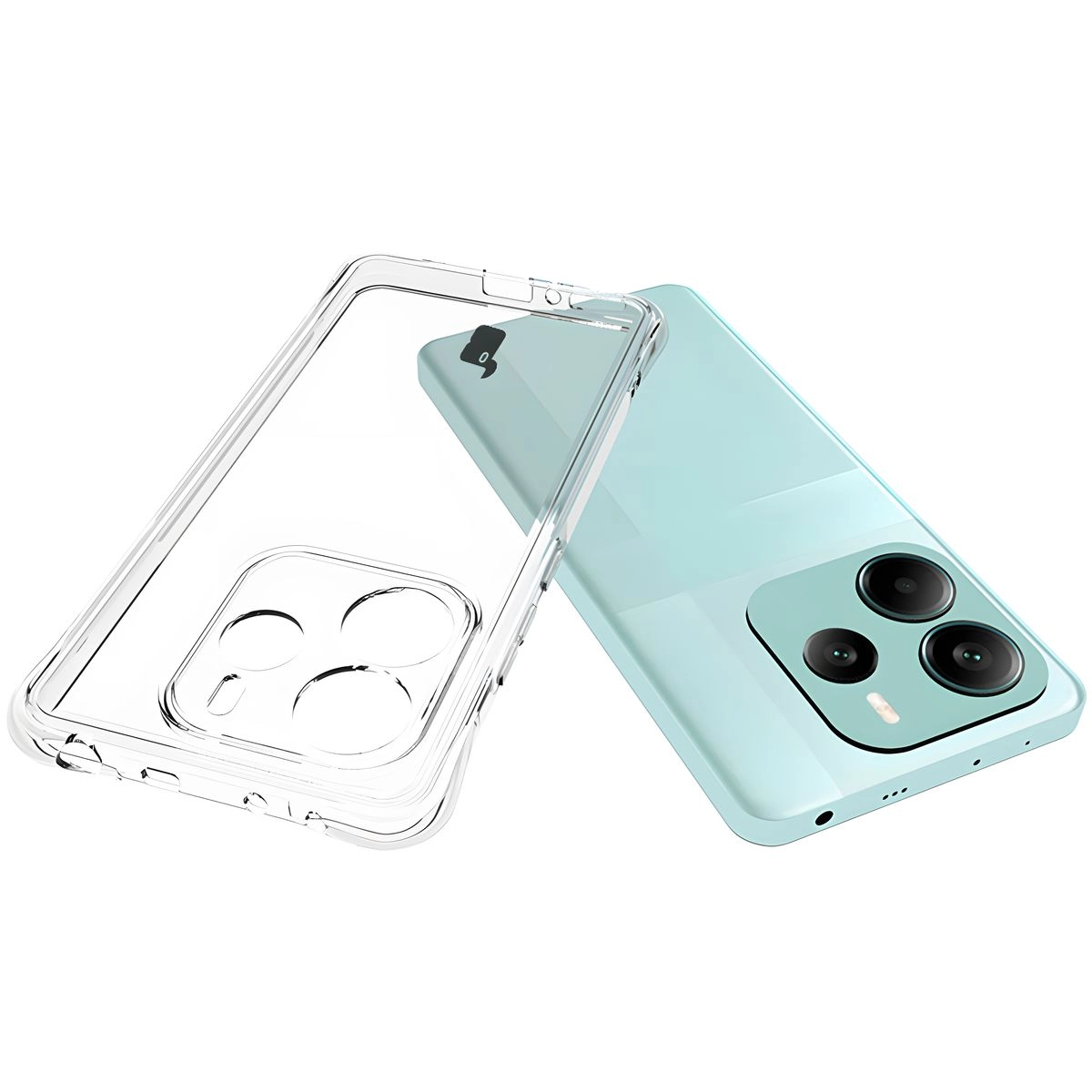 Etui Bizon Elastyczne Salpa do Xiaomi Redmi Note 14 5G Przezroczysty