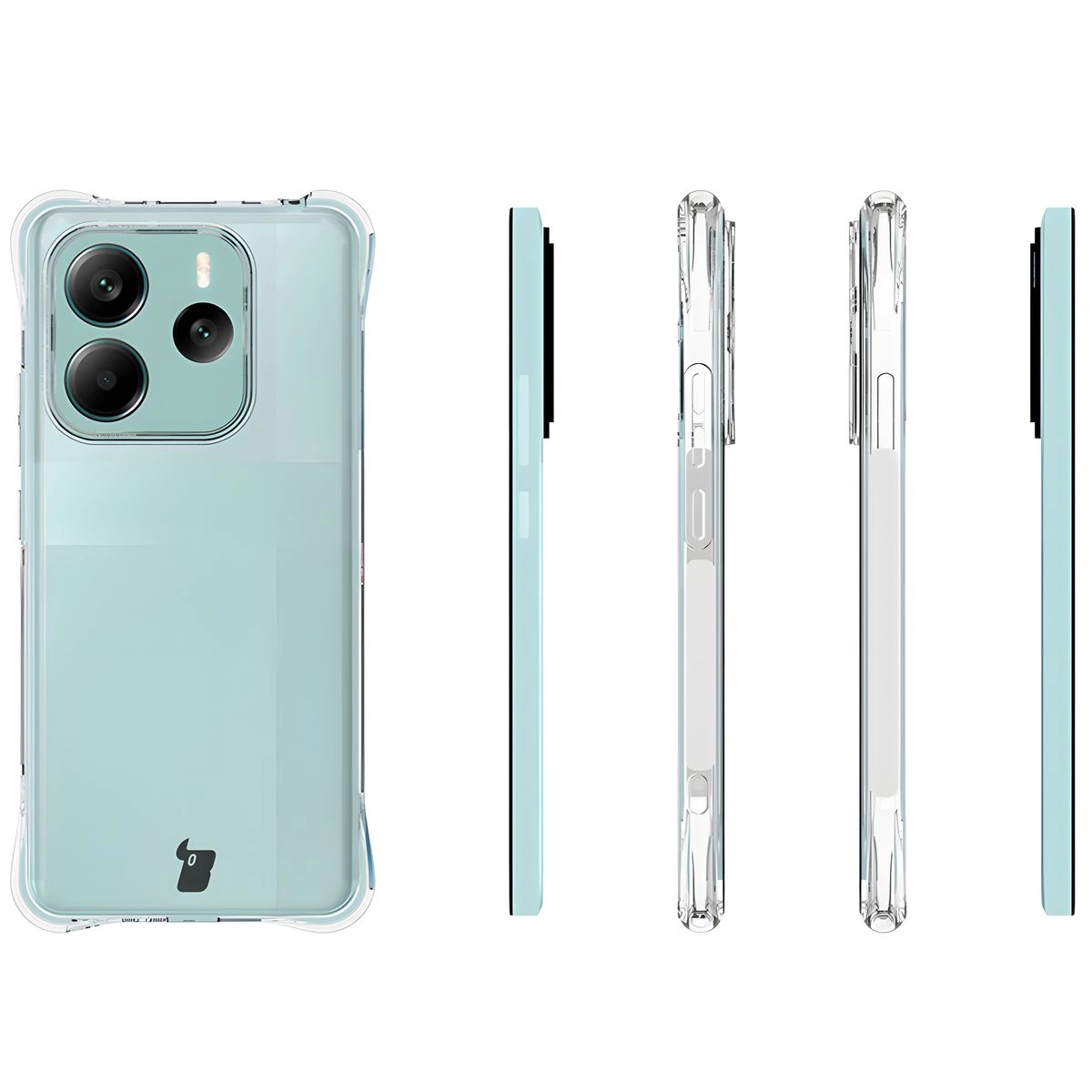 Etui Bizon Elastyczne Salpa do Xiaomi Redmi Note 14 5G Przezroczysty