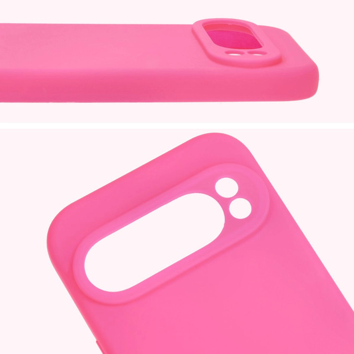 Etui Bizon Silikonowe Soft do Google Pixel 9 Pro Neonowo-różowy