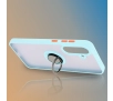 Etui Bizon z uchwytem na palec Hybrid Ring do Galaxy A36 5G / A56 5G Przydymione z jasnoniebieską ramką