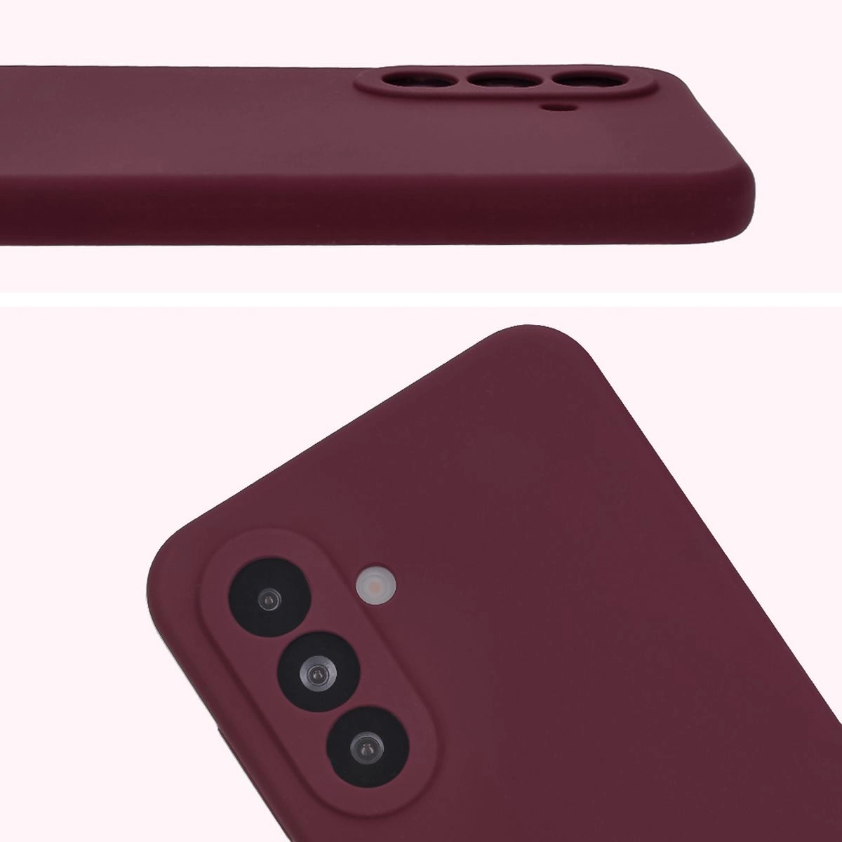 Etui Bizon Silikonowe Soft do Galaxy A36 5G Ciemno-fioletowy