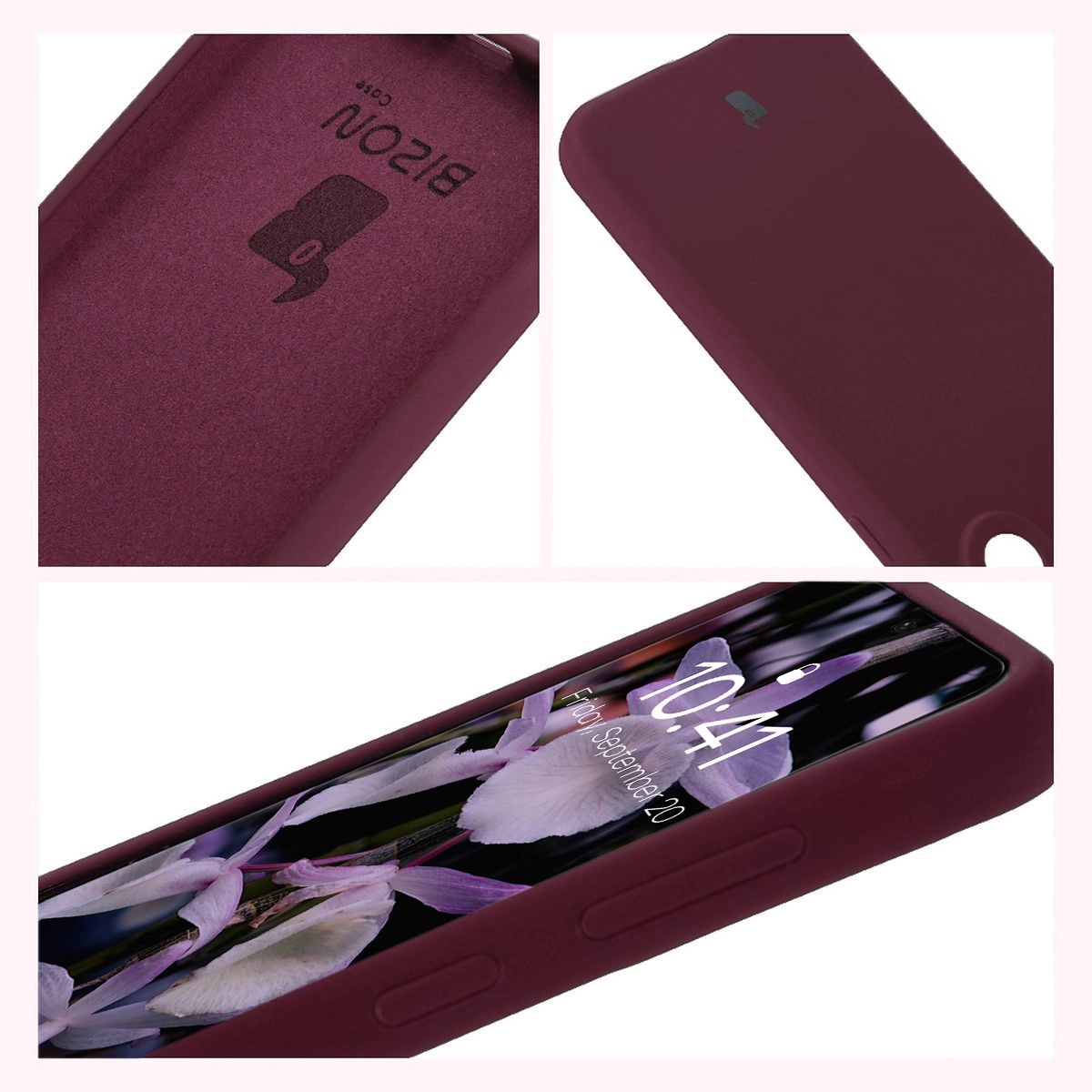Etui Bizon Silikonowe Soft do Galaxy A36 5G Ciemno-fioletowy