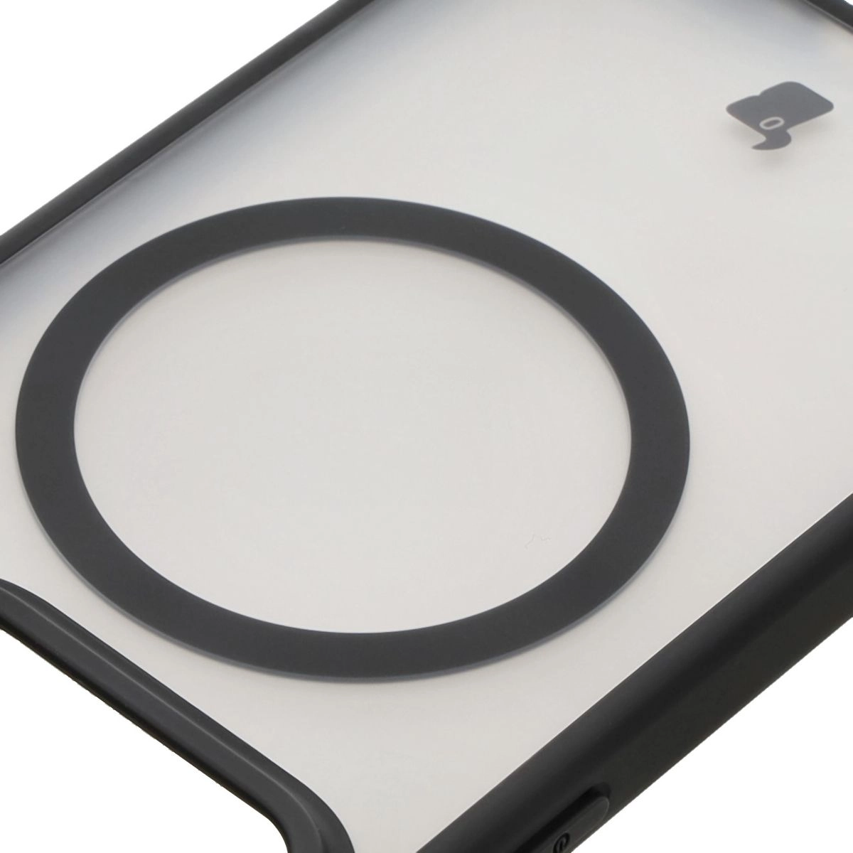 Etui Bizon MatteO z MagSafe do Xiaomi 15 Półprzezroczyste z czarną ramką