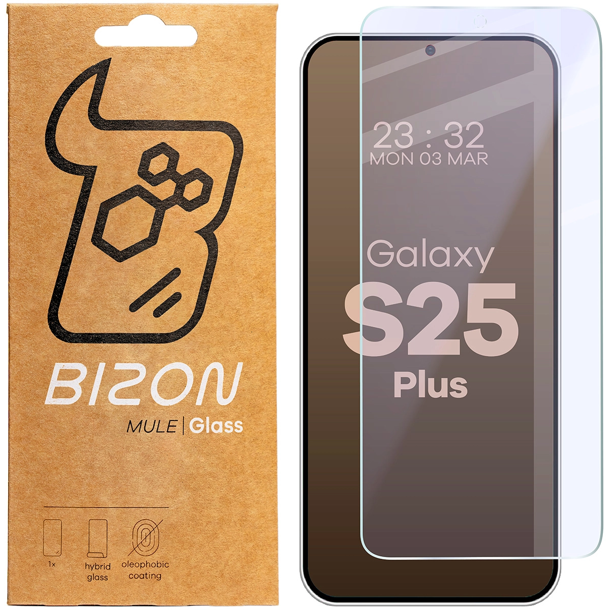 Szkło hybrydowe Bizon elastyczne Mule do Galaxy S25 Plus