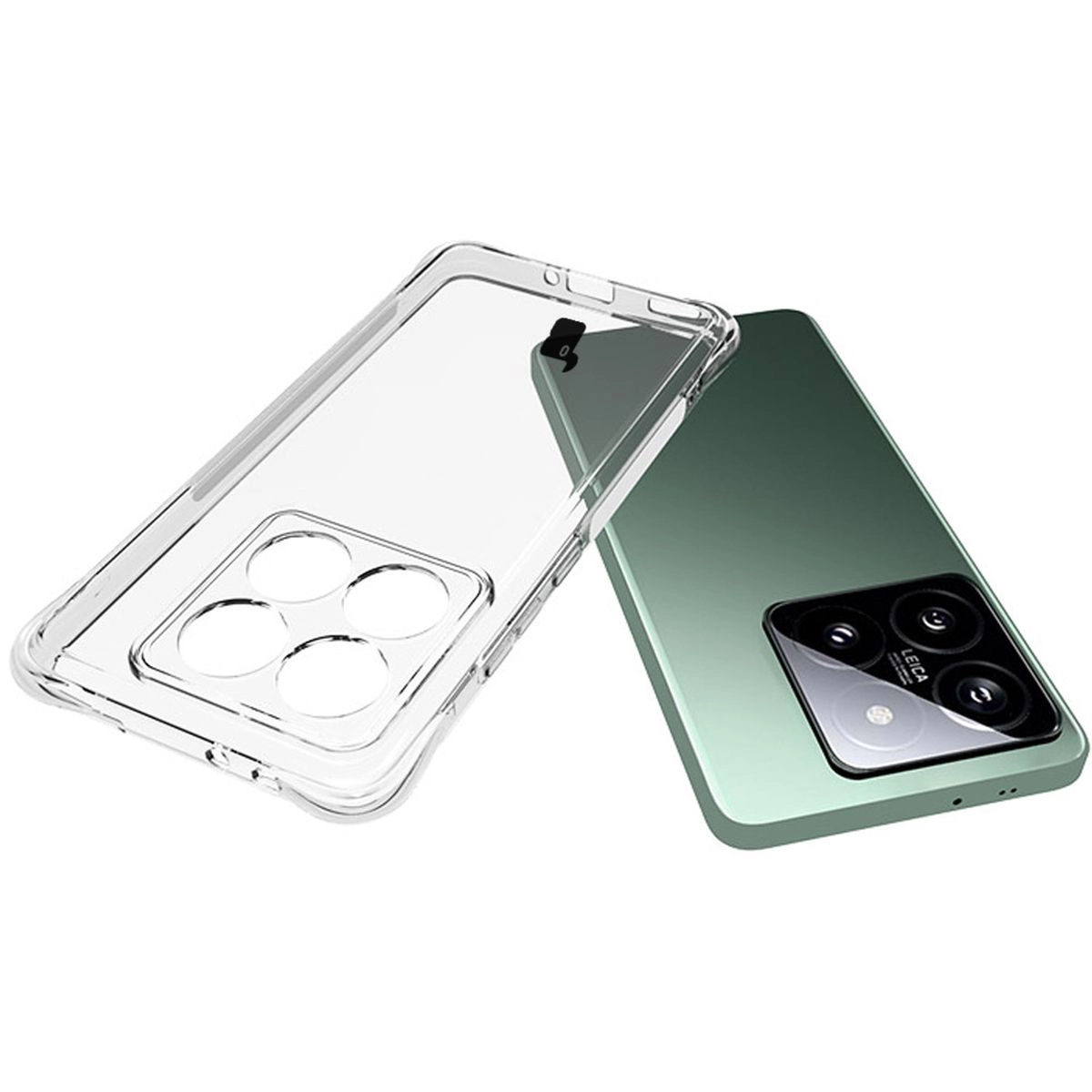 Etui Bizon Elastyczne Salpa do Xiaomi 14T Pro Przezroczysty