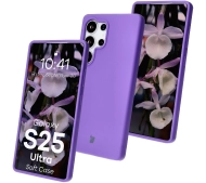 Bizon Silikonowe Soft do Galaxy S25 Ultra Fioletowy