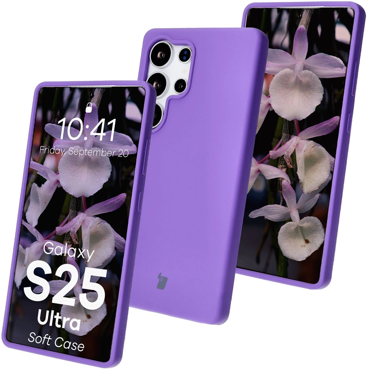 Etui Bizon Silikonowe Soft do Galaxy S25 Ultra Fioletowy