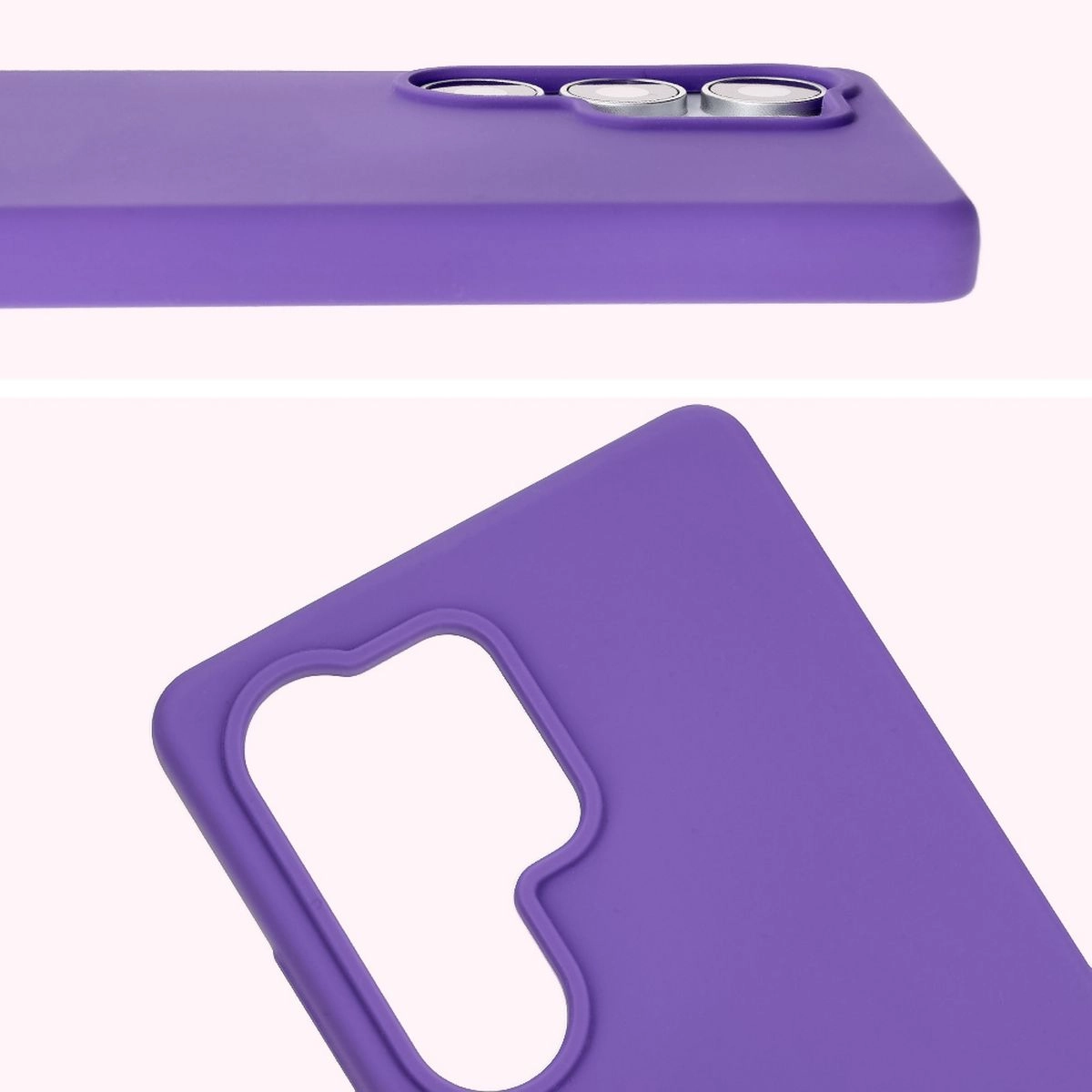 Etui Bizon Silikonowe Soft do Galaxy S25 Ultra Fioletowy