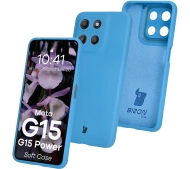 Bizon Silikonowe Soft do Motorola Moto G15/G15 Power Niebieski