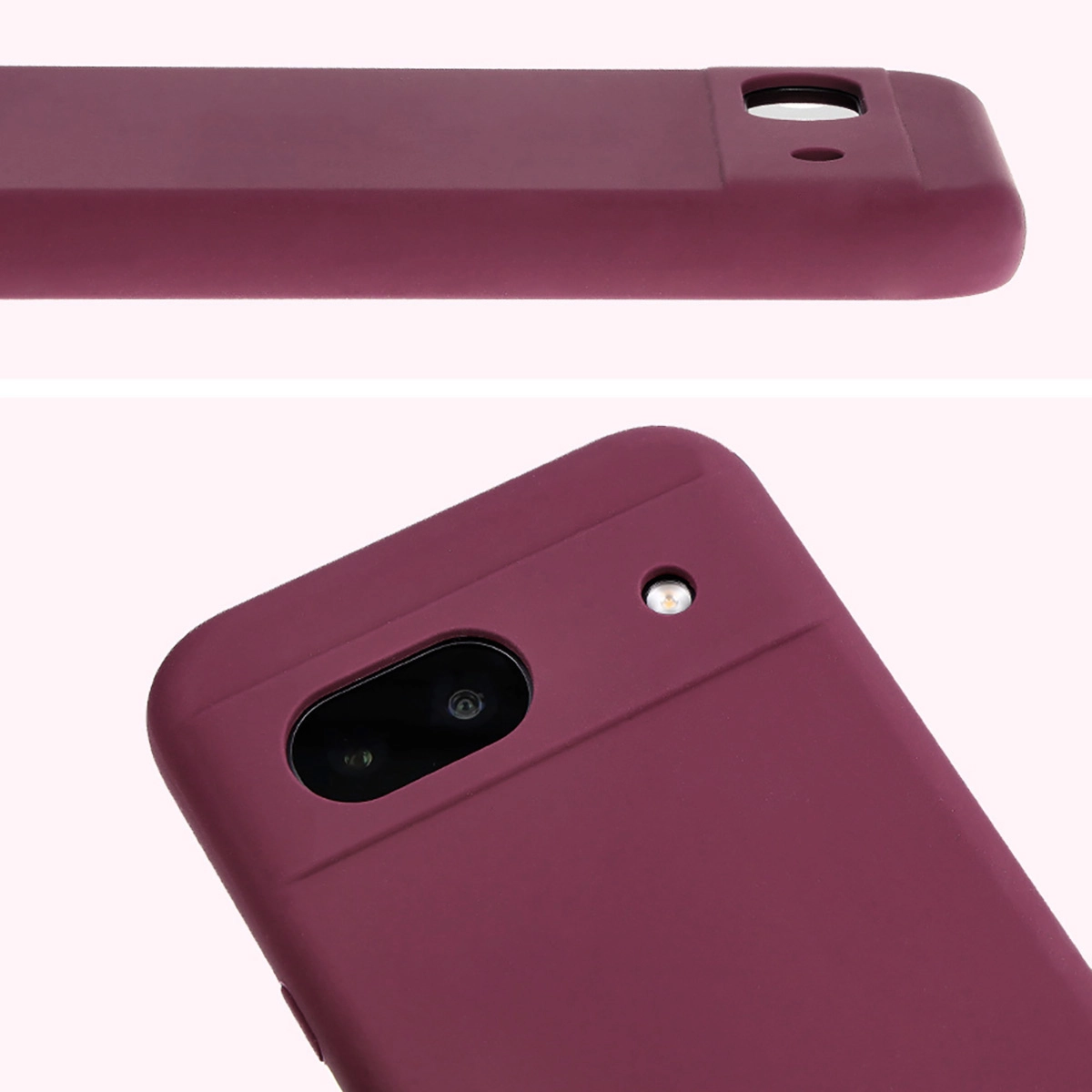 Etui Bizon Silikonowe Soft do Google Pixel 8a Ciemno-fioletowy