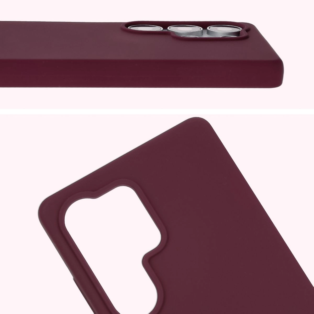 Etui Bizon Silikonowe Soft do Galaxy S25 Ultra Ciemno-fioletowy