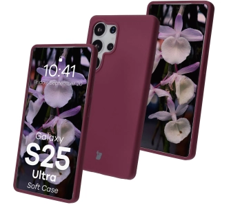 Etui Bizon Silikonowe Soft do Galaxy S25 Ultra Ciemno-fioletowy