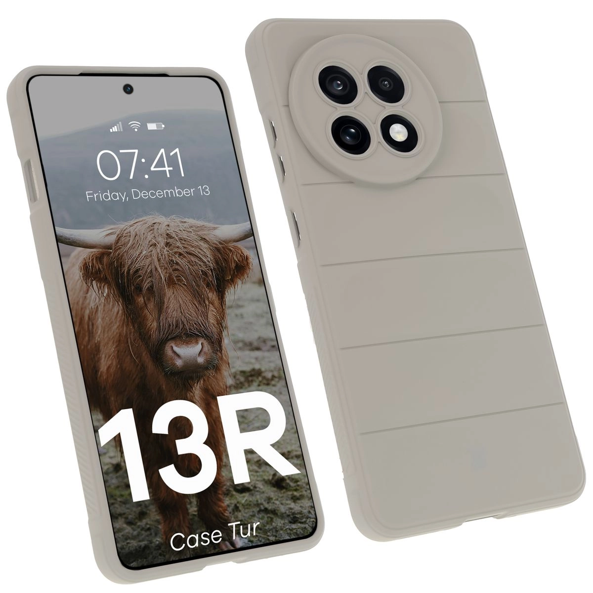 Etui Bizon Tur do OnePlus 13R Jasnoszary