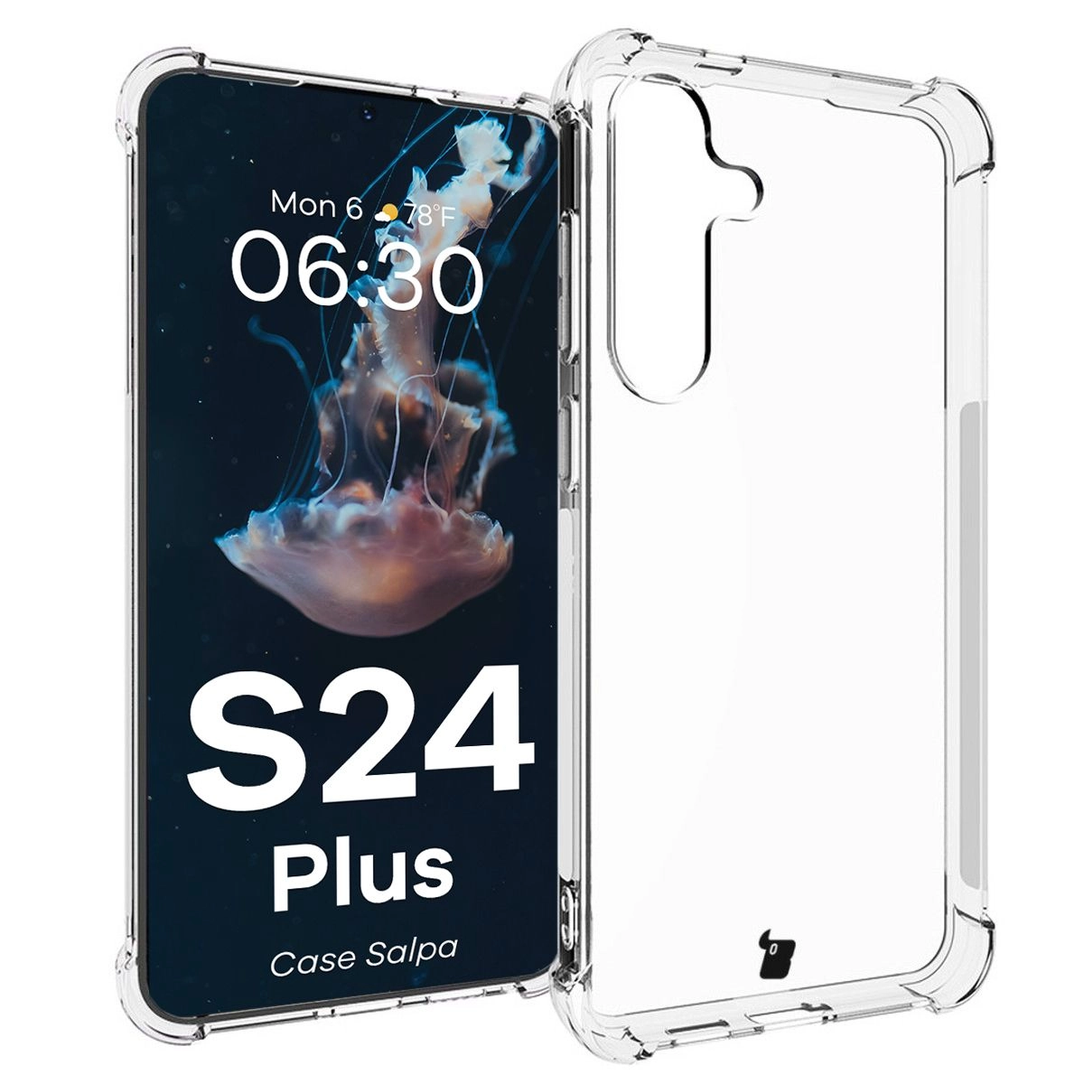 Etui Bizon Elastyczne Salpa do Galaxy S24 Plus Przezroczysty