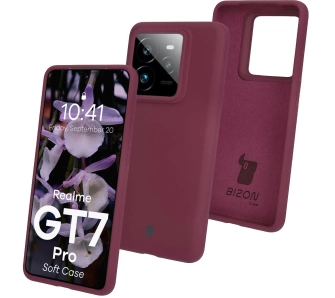 Etui Bizon Silikonowe Soft do Realme GT 7 Pro Ciemno-fioletowy