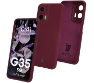 Bizon Silikonowe Soft do Motorola Moto G35 5G Ciemno-fioletowy