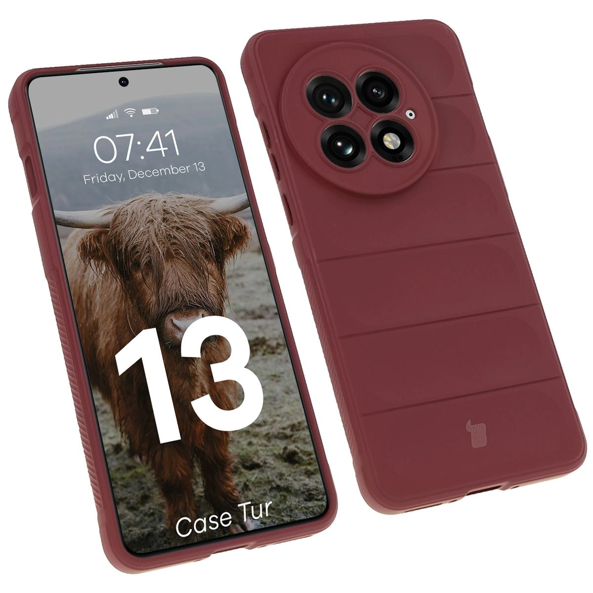 Etui Bizon Tur do OnePlus 13 Ciemnofioletowy