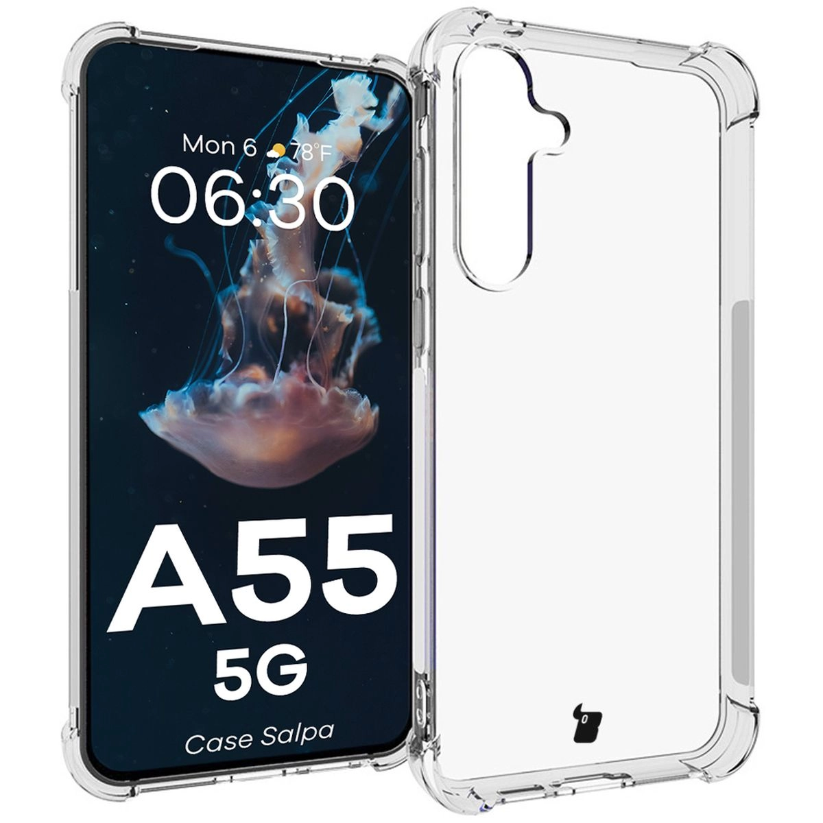 Etui Bizon Elastyczne Salpa do Galaxy A55 5G Przezroczysty