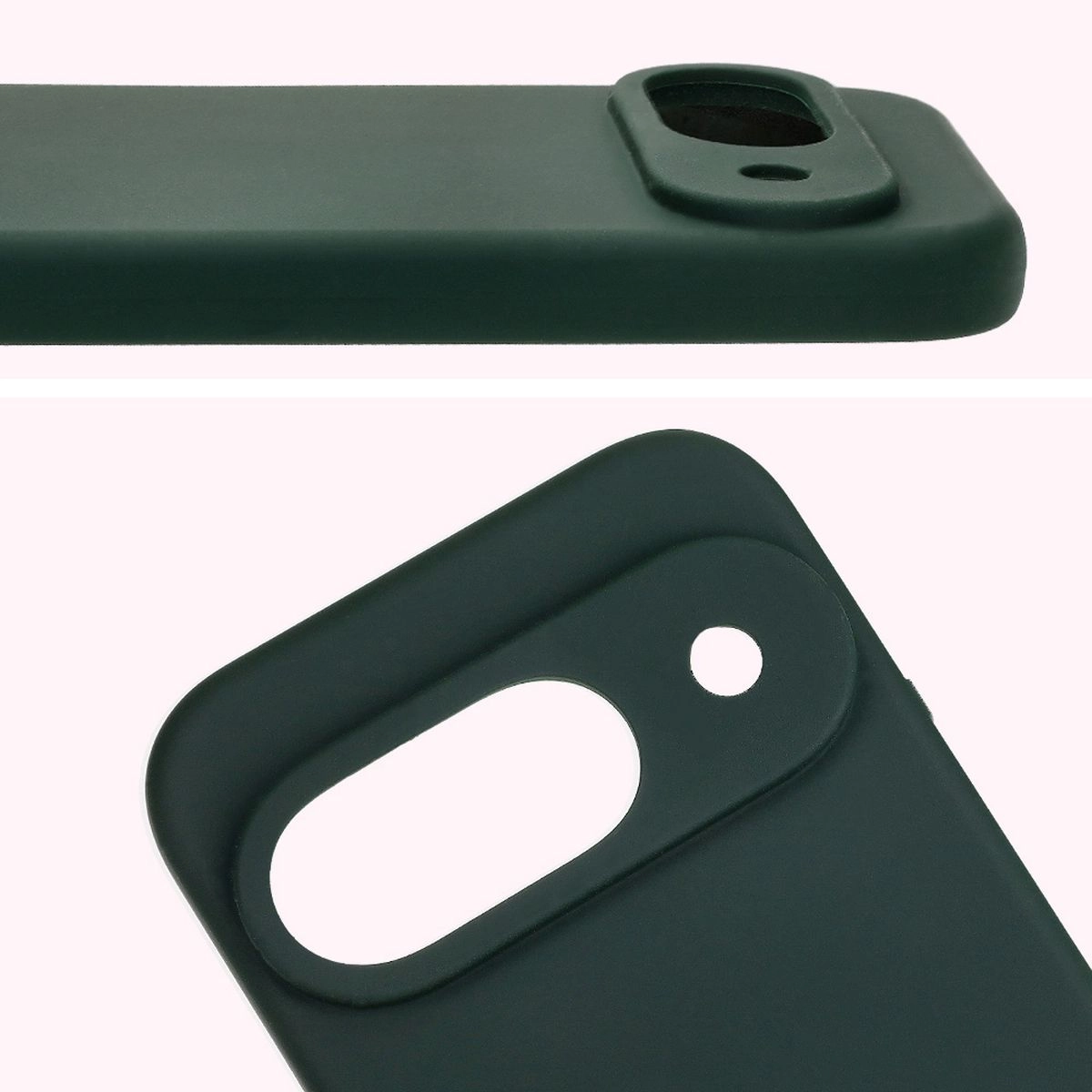 Etui Bizon Silikonowe Soft do Google Pixel 9 Ciemnozielony