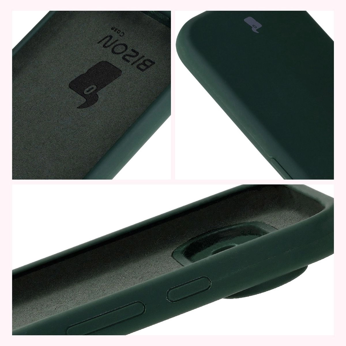 Etui Bizon Silikonowe Soft do Google Pixel 9 Ciemnozielony