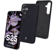Bizon Silikonowe Soft do Galaxy S25 Plus Czarny