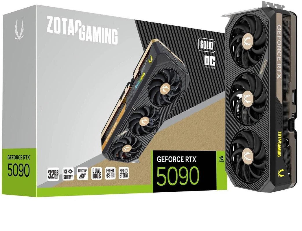 Karta graficzna Zotac GAMING GeForce RTX 5090 SOLID OC 32GB GDDR7 512bit DLSS 4