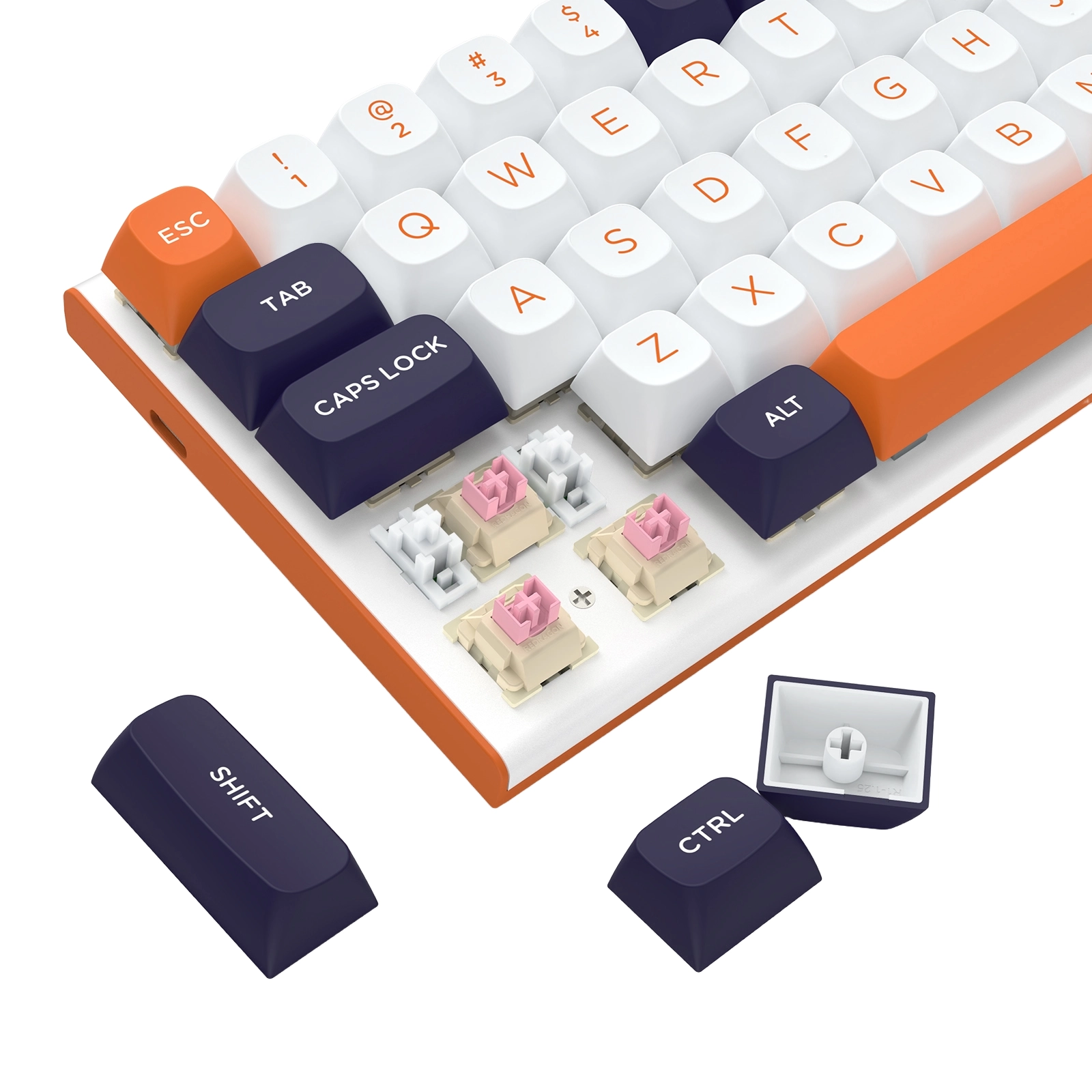 Klawiatura magnetyczno-mechaniczna Redragon K683WBO-RGB-M FIDD Biało-granatowy